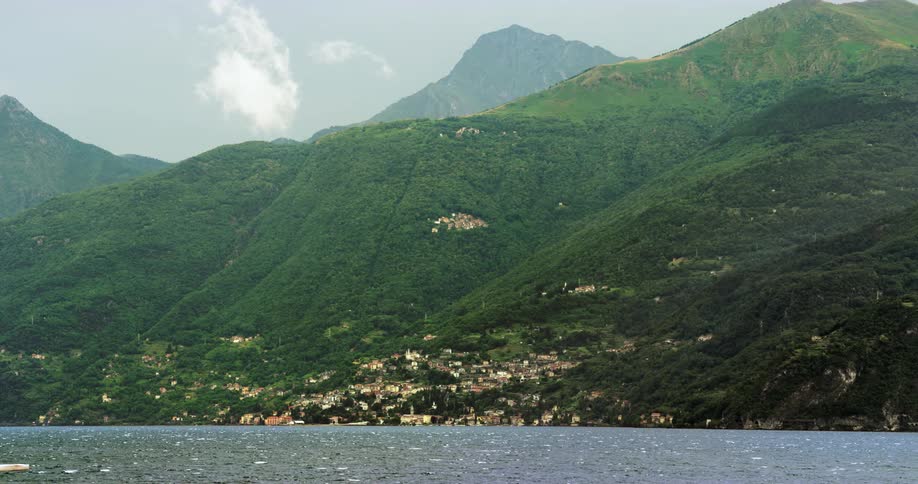 A small town is on the coast
