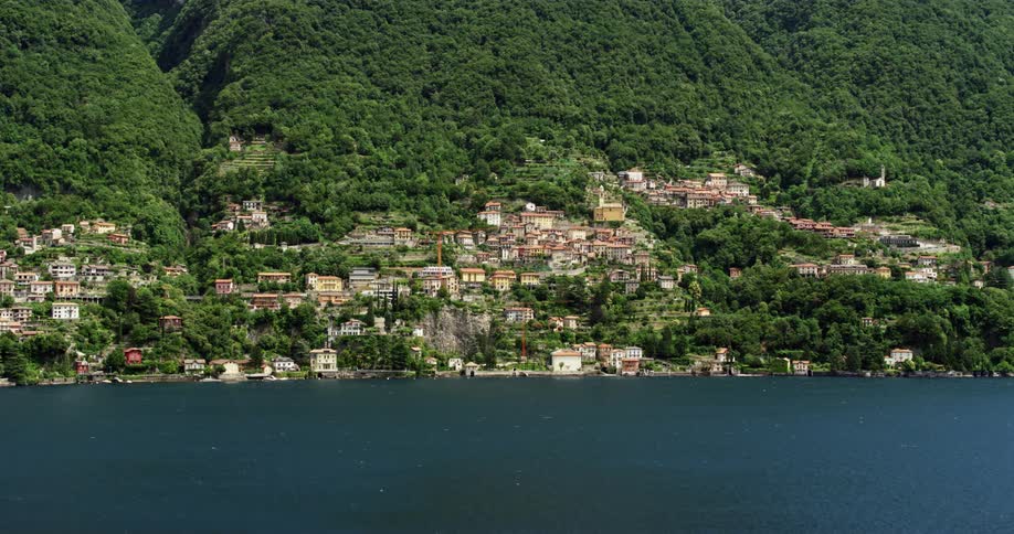 Houses in a neighborhood on the shore