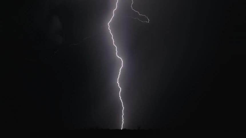 Rolling thunder and flashing skies at night
