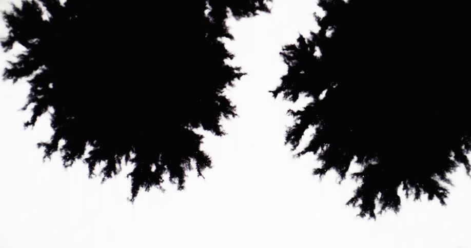 The black is spreading over the white background