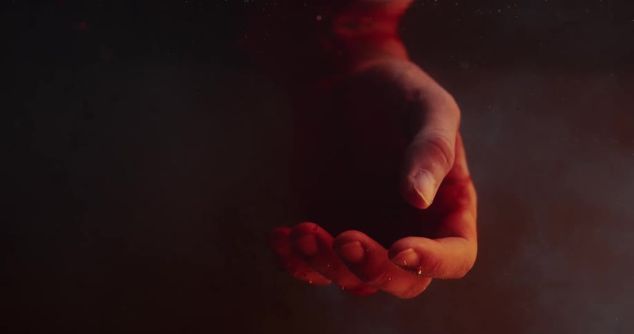 A man lies with his arms outstretched