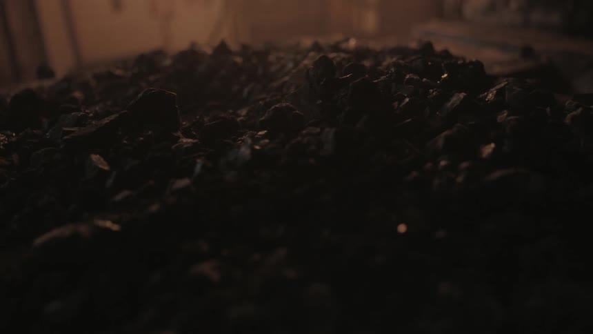 A surface is covered with rocks