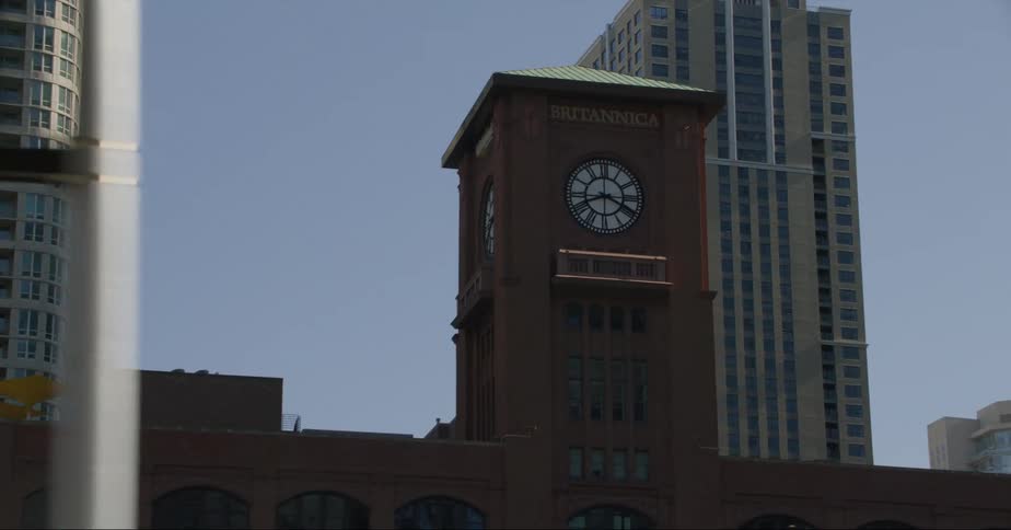 A view of a tower outdoors