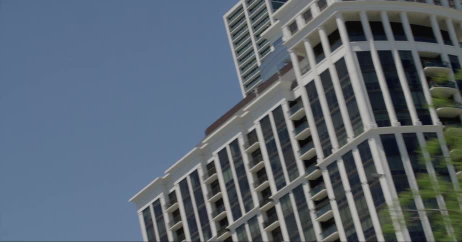 High rise apartments and office buildings in a city