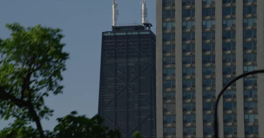 High rise office buildings in a city