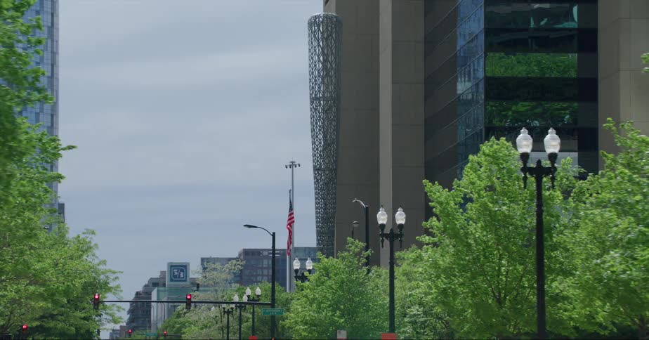 Office buildings in a downtown area