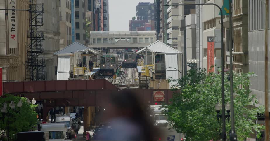 Pedestrians travel all over the city