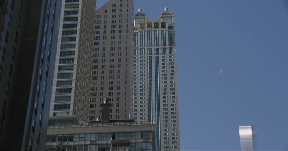 The skyscrapers and buildings of chicago including 900 north michigan from street level