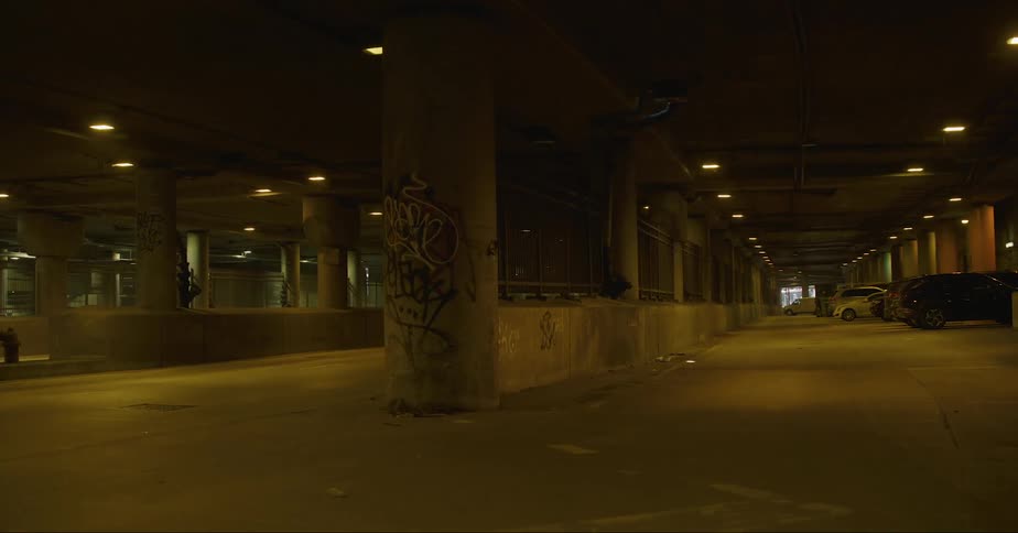 Cars are traveling through the tunnel