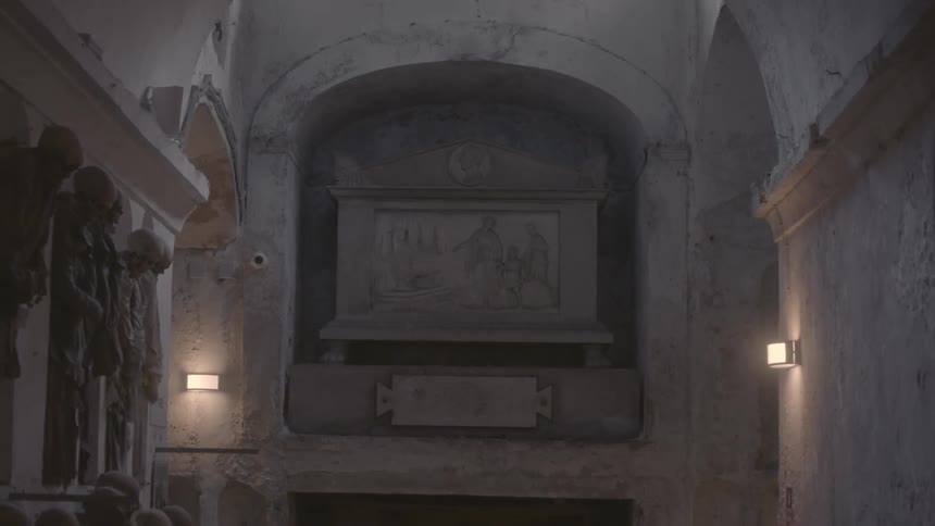 The inside of a monument