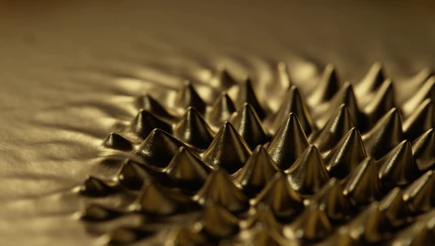 The metal moves up in spikes