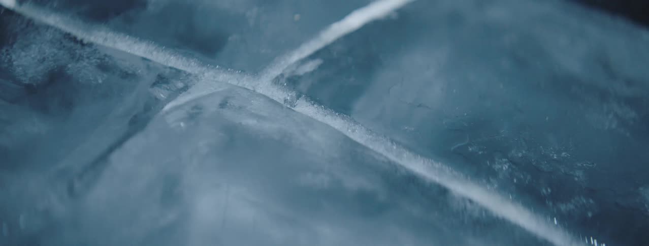 Abstract moving light on icy lake Baikal