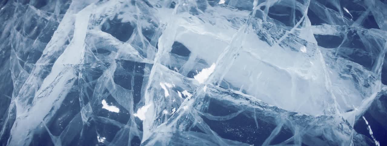 Cracked ice Lake Baikal