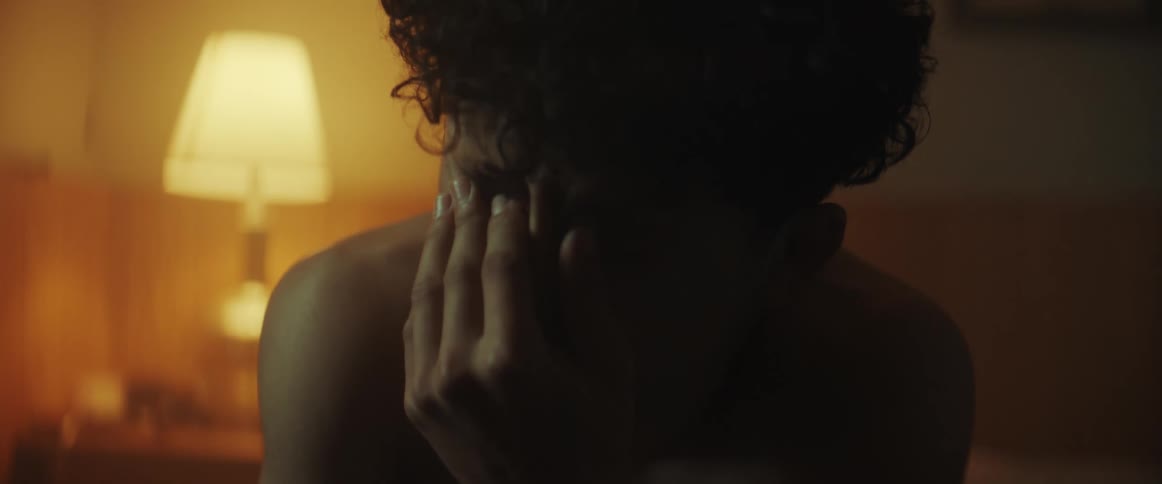 A person sitting in a room