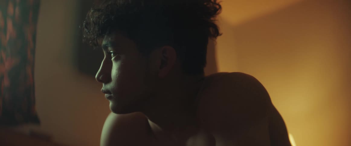A person sitting in a room