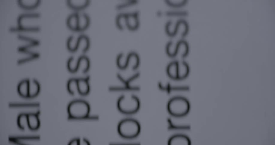 A view of paper with text on it