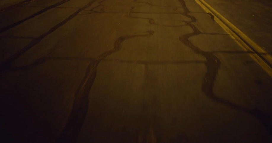 Vehicle drives on highway with double solid lines
