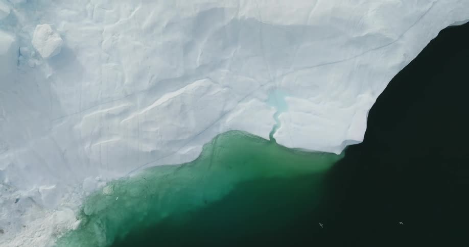 Aerial view of iceberg floating in sea