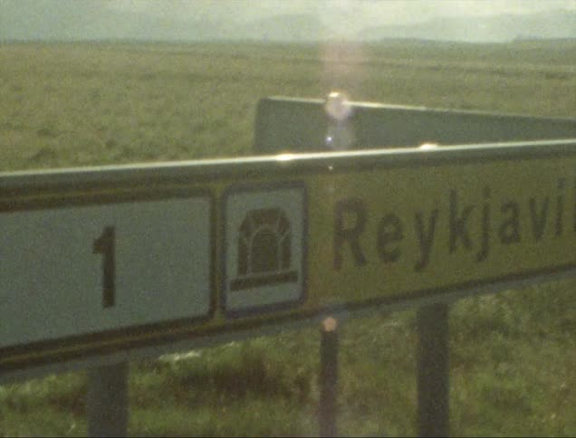The sign is on the field