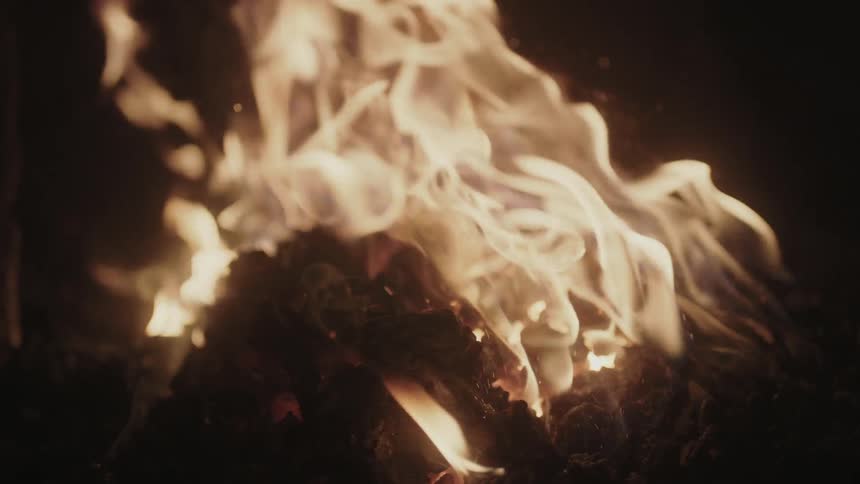 Pile of burning embers