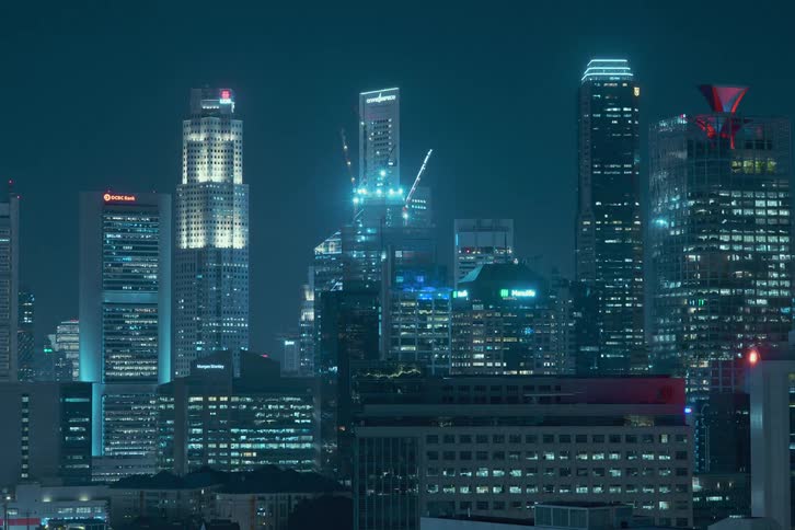 A time lapse of a skyscraper being built