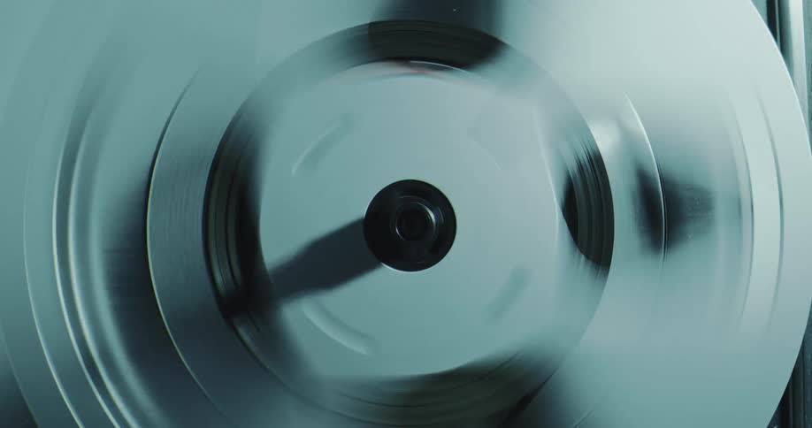 Large spool of film starts rotating