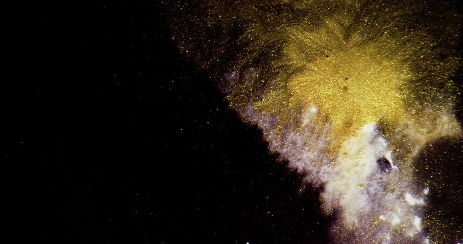 A gold glittery surface