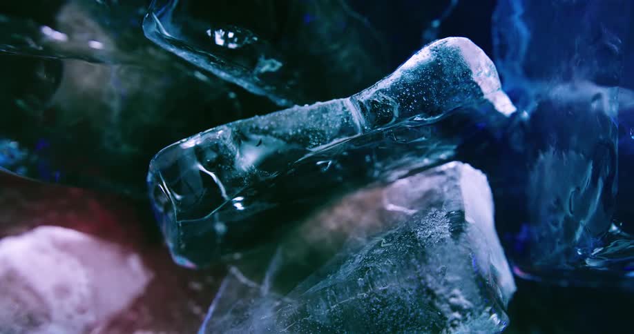 Closeup of ice cubes