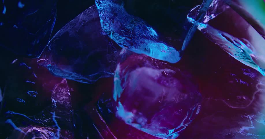 Close up of ice cubes