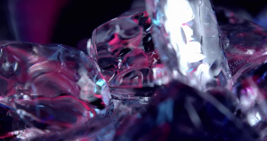 Closeup of ice cubes