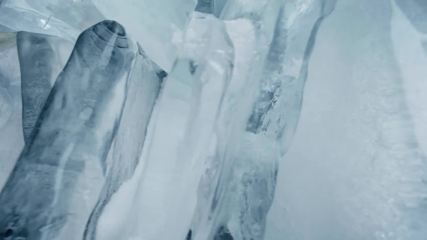 The ice is see through