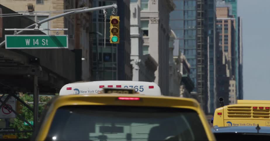 Traffic is moving slow in the city