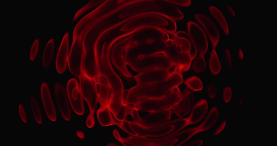Red blobs shake and move in a circle pattern
