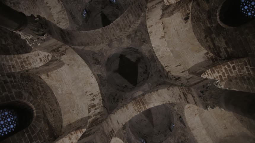 Arches and domes in a high ceiling structure