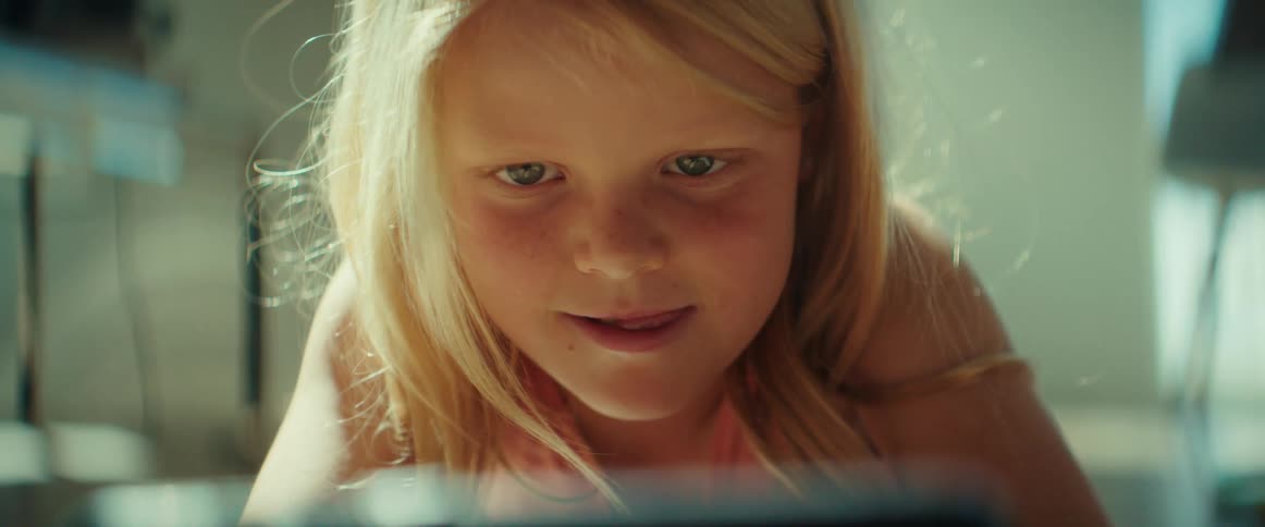 A child is playing a video game