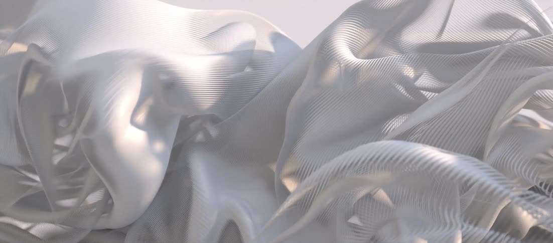 The white art moves and swirls