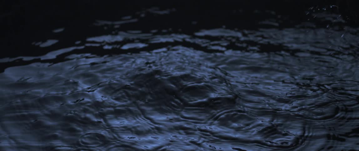 Close up view of water in a lake is displayed