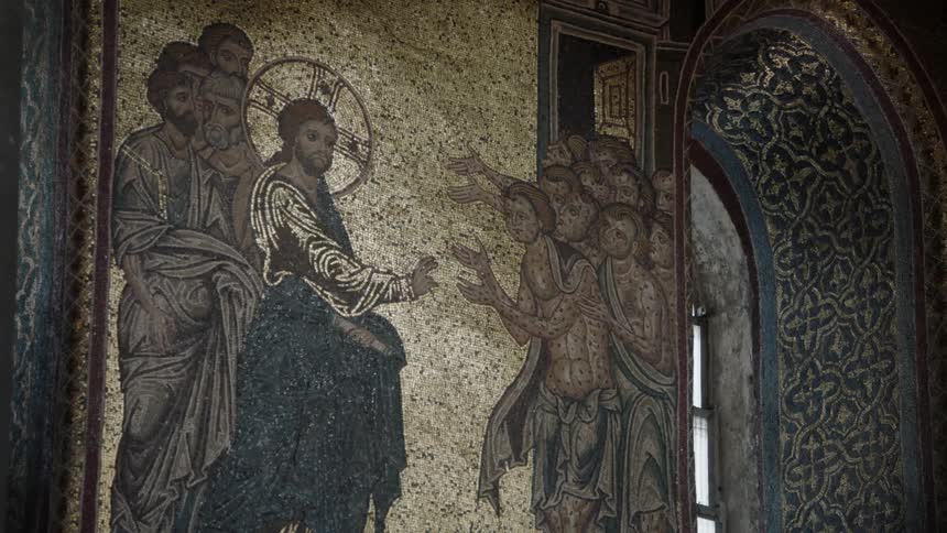 A mosaic in a church