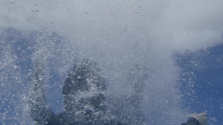 A man falls into the water