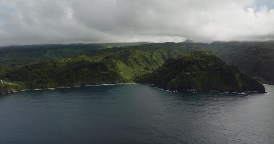 Aerial view of an ocean is displayed by the coast