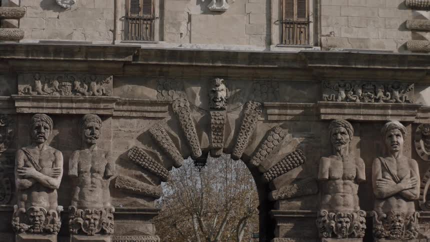 Old carvings on an old building