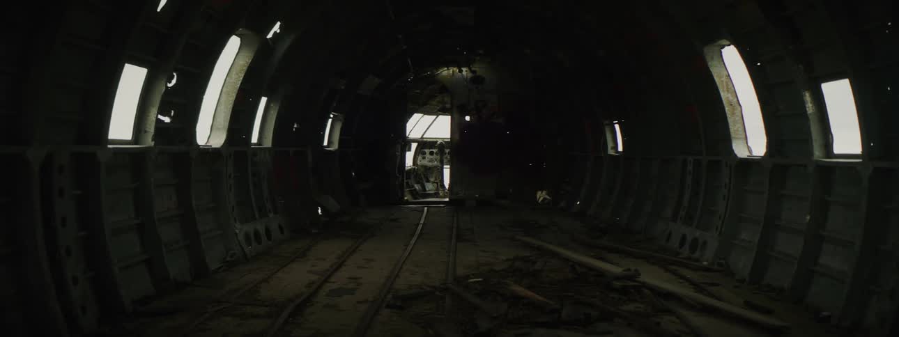 The back of a cargo plane is completely empty