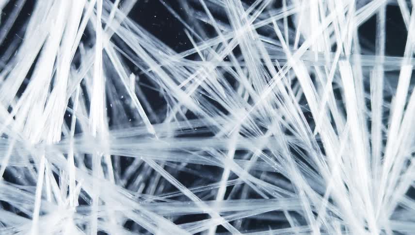 Linear cracks form all over on glass