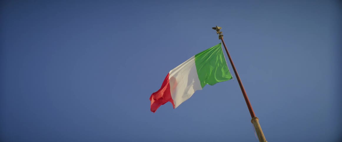 A flag is flying in the wind