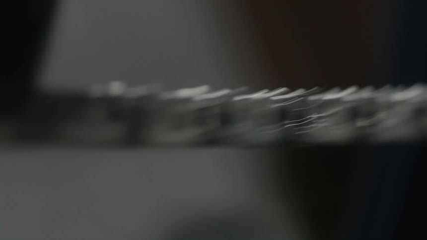 A moving bike chain