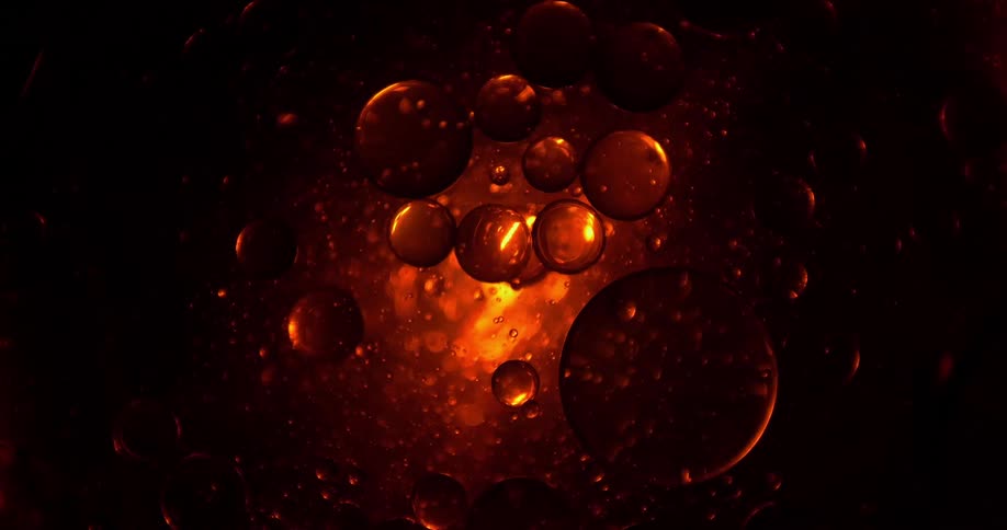 A view of bubbles in the water