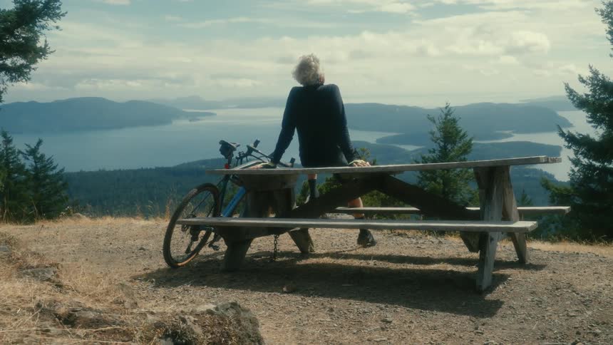 A man sitting outdoors