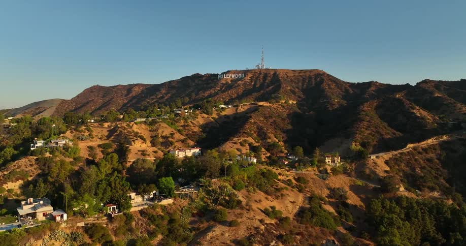 An aerial view of a mountain range
