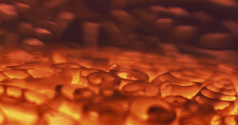 Abstract footage of lights on a sculpture