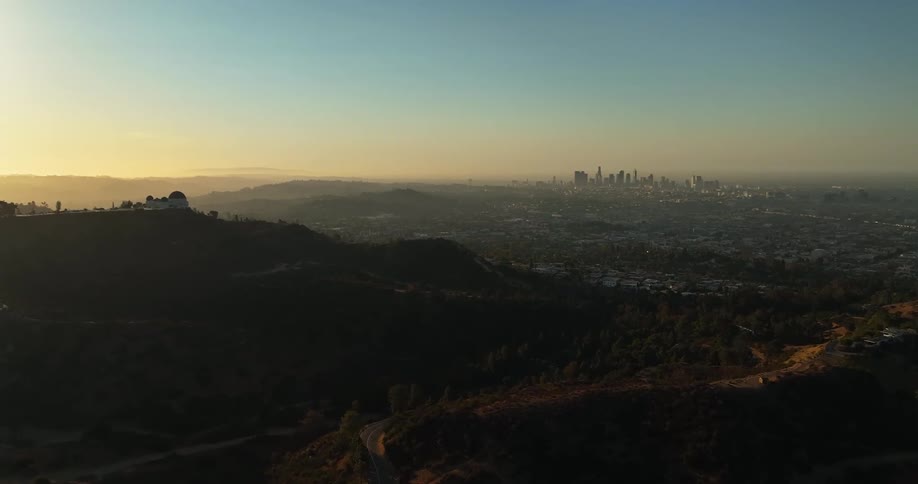 Neighborhoods sit along hills near downtown